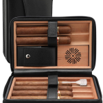 TISFA Leather Cedar Wood Travel Case